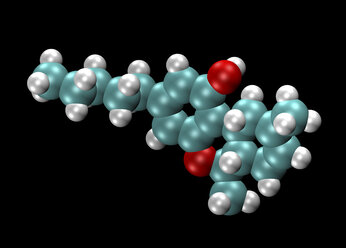 3D molecular model of THC - CUF39526