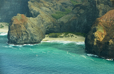 Honopu Beach, Na Pali Coast, Kaua'i, Hawaii, USA - ISF16864