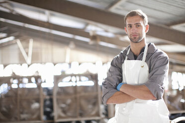 Portrait of a dairy farm worker - CUF40127