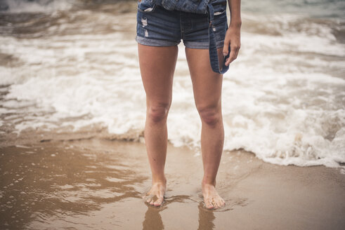 Legs of young woman in the water on a beach - ACPF00105