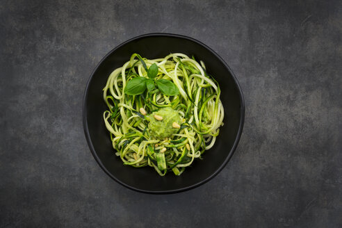 Bowl of Zoodels with avocado basil pesto - LVF07247