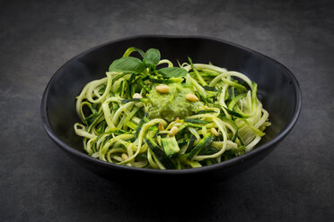 Bowl of Zoodels with avocado basil pesto - LVF07248