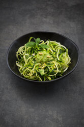 Bowl of Zoodels with avocado basil pesto - LVF07249