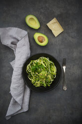 Bowl of Zoodels with avocado basil pesto - LVF07250