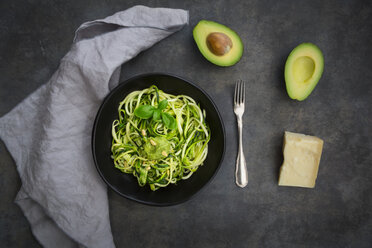 Bowl of Zoodels with avocado basil pesto - LVF07251