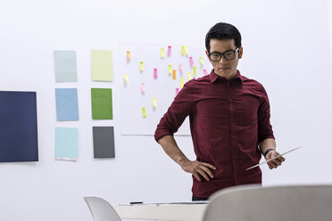 Young male preparing work in design studio - CUF41230