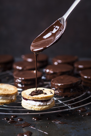 Preparing Wagon Wheel Cookies stock photo