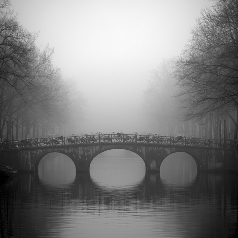 Bridge on Keizersgracht, Amsterdam, Netherlands stock photo