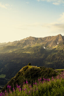 Schweiz, Tessin, Airolo, Morgenstimmung am Gotthardpass - DWIF00933