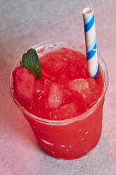 Plastic cup of watermelon slush - BZF00425