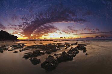 Sunset over sea, Kibbutz Maagan Michael, Israel - CUF41702