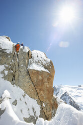 Bergsteigen mit zwei Personen, Chamonix, Frankreich - CUF42243