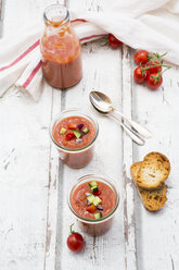 Homemade Gazpacho in glasses - LVF07286