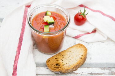 Glass of homemade Gazpacho - LVF07290