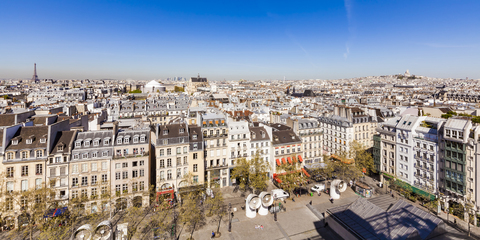France, Paris, Place Georges-Pompidou stock photo