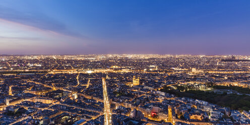 France, Paris, Illuminated city at night - WDF04739