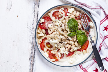 White bean and tomato salad with onions and feta - SBDF03667