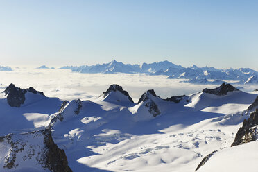 Snowy mountain scene, Chamonix, France - CUF43621