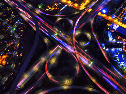 Infinity Intersection, an aerial view of the freeways in Los Angeles. - MINF01096