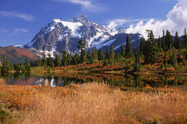 Mount Shucksan in der North Cascade Mountain Range im Herbst. - MINF01541