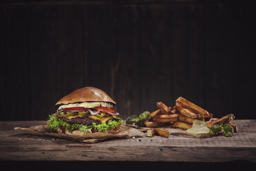 Hot Chili Burger mit Pommes frites - NAF00110