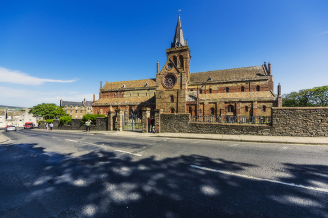 Großbritannien, Schottland, Orkney, Kirkwall, St. Magnus Kathedrale, lizenzfreies Stockfoto