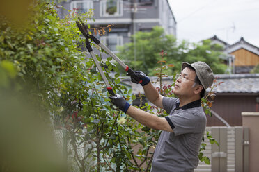 A man working in his garden. - MINF01741