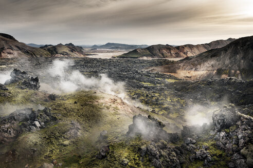 Island, Südwesten, Landmannalaugar, Landschaft Hochland - DMOF00056