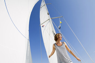 Woman walking on boat - ISF17379