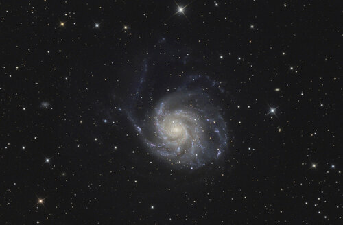 Astrofotografie, Spiralgalaxie Messier 101 oder Pinwheel Galaxy - THGF00066