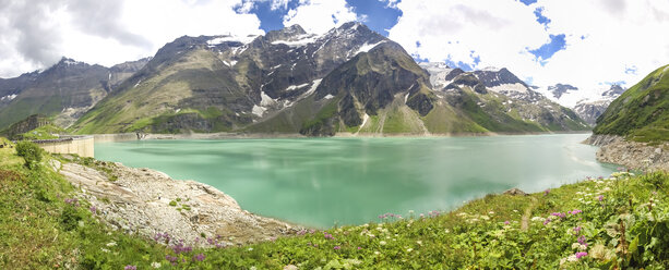 Österreich, Bundesland Salzburg, Bezirk Zell am See, Panoramablick auf den Stausee Mooserboden - AIF00532