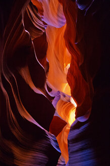 Eroded sandstone rock formation, Antelope Canyon, Page Arizona, USA - ISF18572