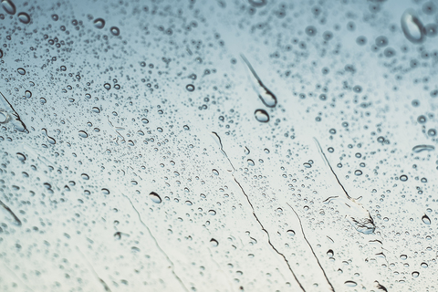 Raindrops on window stock photo