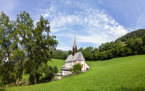 Österreich, Kärnten, Bad Kleinkirchheim, Kirche St. Katharina im Bade, lizenzfreies Stockfoto
