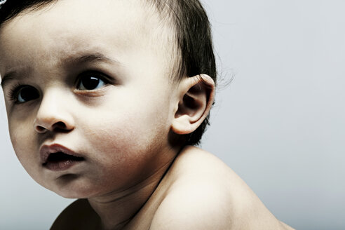 Portrait of baby boy looking away - ISF18872