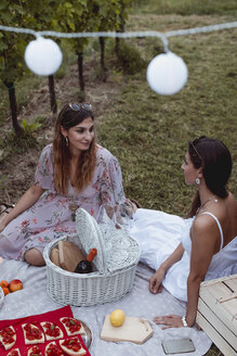 Freunde bei einem Sommerpicknick im Weinberg - MAUF01621