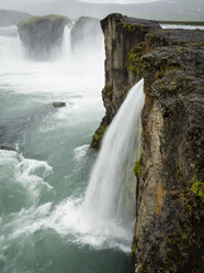 Selfoss waterfall, a cascade of water over a sheer cliff. - MINF03097