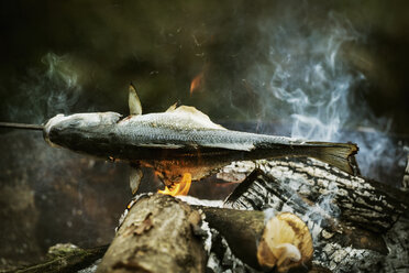 Ganzer Fisch auf dem Grill gegrillt. - MINF03997