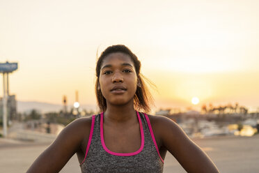 Portrait of young woman during work out - AFVF01267