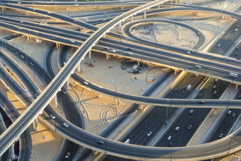 High angle view of spaghetti junction in the desert. - MINF06559