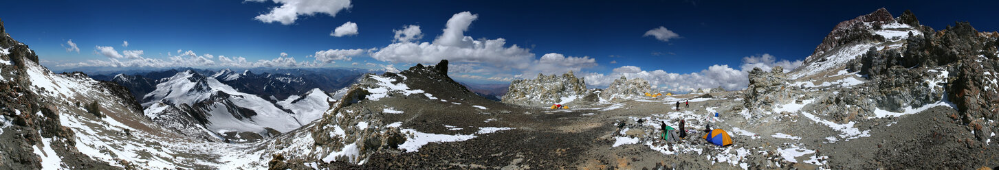 White Rocks Campingplatz auf dem Aconcagua 360-Grad-Panorama - AURF00120