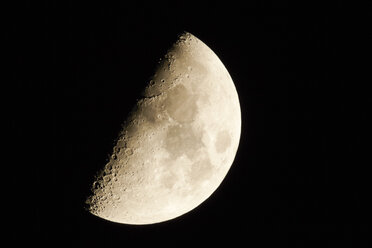 Half moon in a clear sky at night. - MINF07458