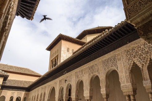 Außenansicht des Alhambra-Palastes, Granada, Andalusien, Spanien. - MINF07470