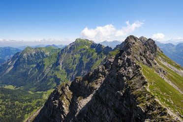 Blick vom Nebelhorn auf Rotspitze, Grosser Daumen und Wengenkopf - SIEF07873