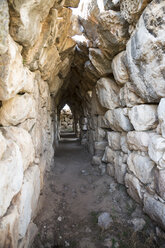 Griechenland, Peloponnes, Argolis, Tiryns, archäologische Stätte, Burg, Galerie - MAMF00190