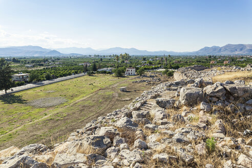 Greece, Peloponnese, Argolis, Tiryns, View from archaeological site - MAMF00192