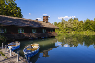 Germany, Munich, Boats on Hinterbruhler See - SIEF07892