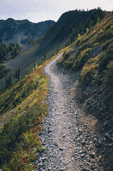 Wanderweg in den North Cascades, Pacific Crest Trail durch unberührte alpine Wildnis, Herbst, nahe Granite Pass, Pasayten Wilderness, Okanogan National Forest, Washington. - MINF08668