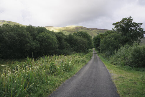 Ländliche einspurige Straße in der Nähe von Glenade, County Leitrim, Irland. - MINF08676