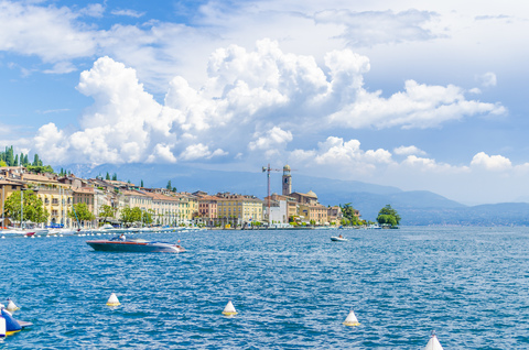 Italien, Lombardei, Salo, Gardasee, lizenzfreies Stockfoto